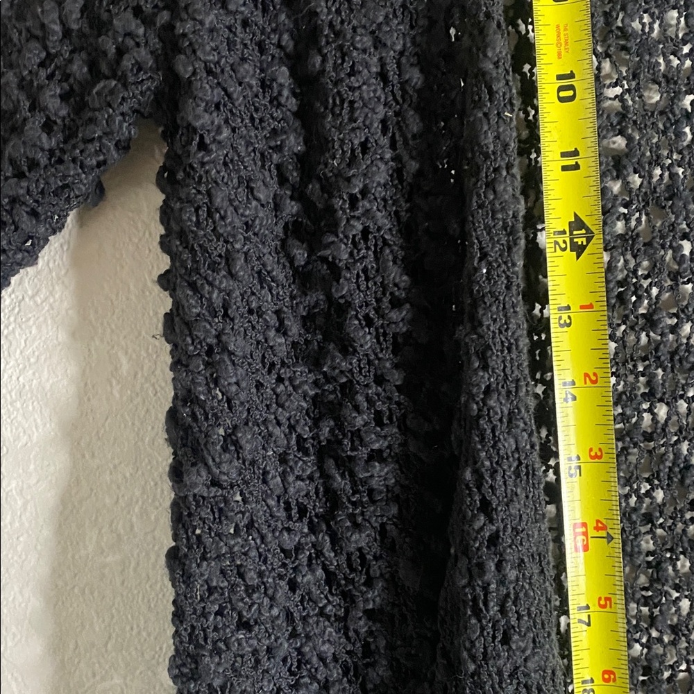 🪼Soft Surroundings Charcoal Grey Knitted high low Cardigan! - Picture 6 of 10